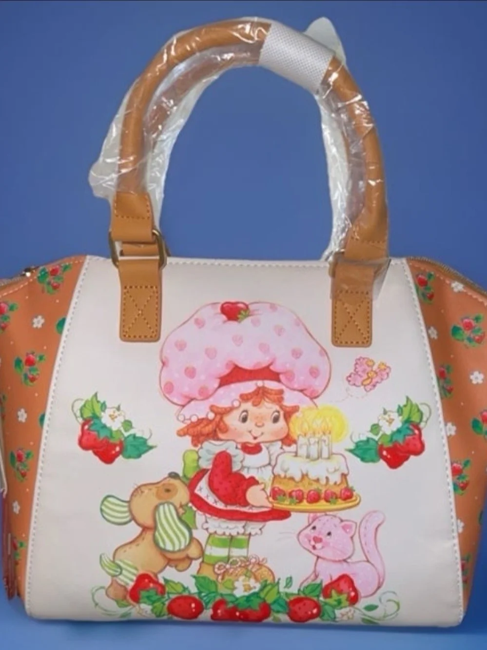Loungefly  Strawberry Shortcake Satchel - Pink & Tan